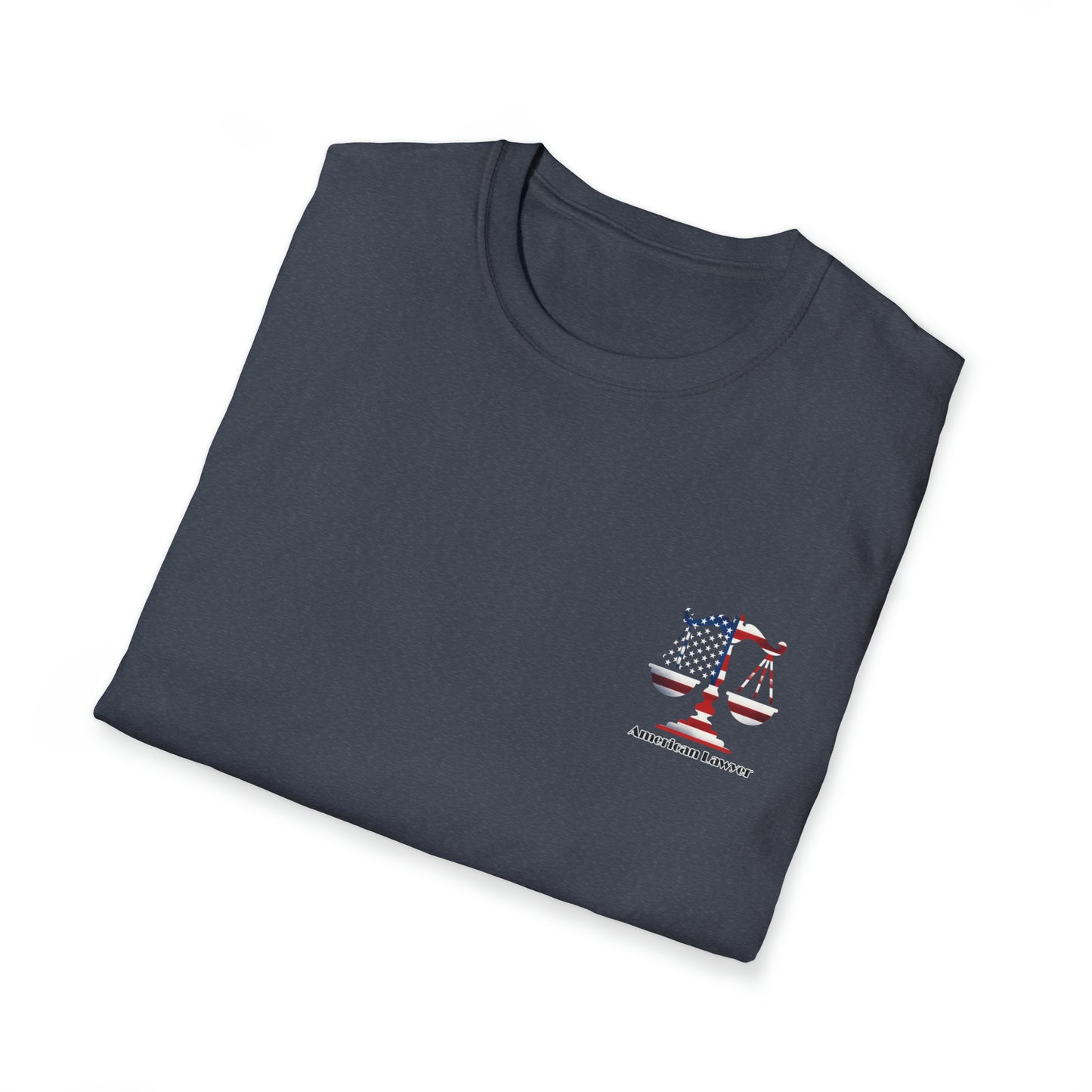 Red, White & Blue Scales of Justice - Unisex Softstyle T-Shirt
