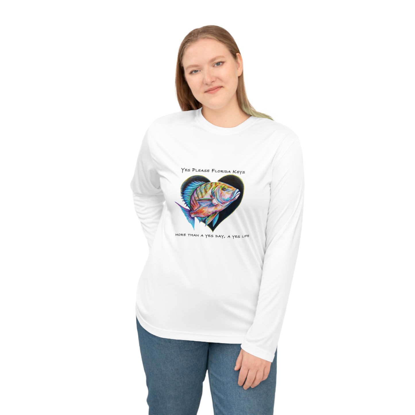 "Yes Please Florida Keys" Snapper Love - Unisex Performance Long Sleeve Shirt