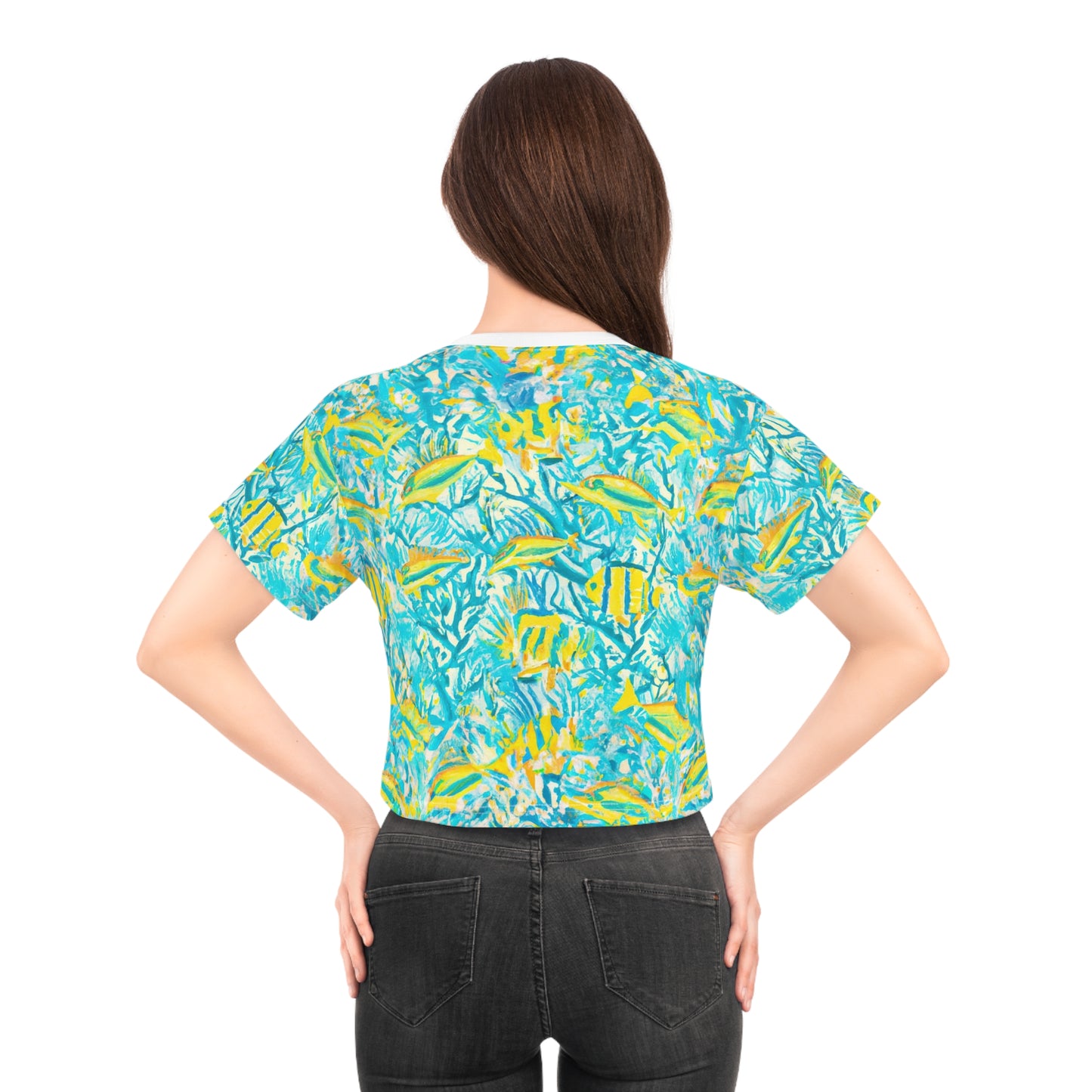 "Mini Aquarium" Crop Tee (AOP)