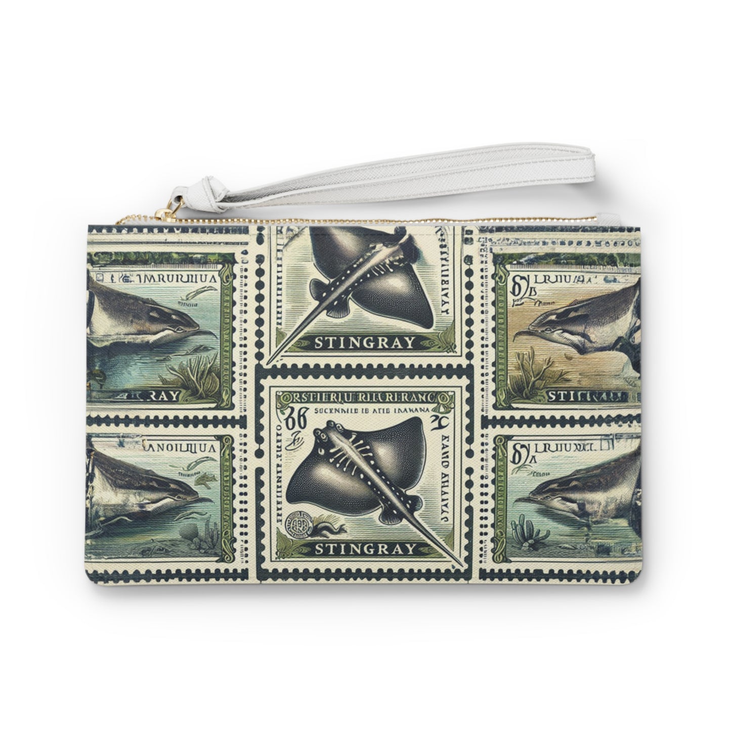 "Stingray Stamps" Clutch Bag