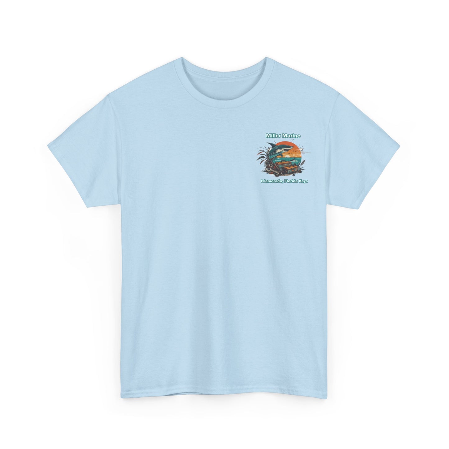 Vintage Feel Miller Marine Tee - Fireball Sunset - Unisex Heavy Cotton Tee