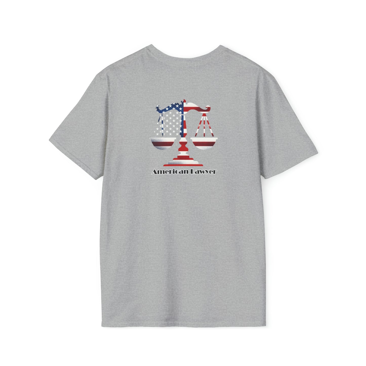 Red, White & Blue Scales of Justice - Unisex Softstyle T-Shirt