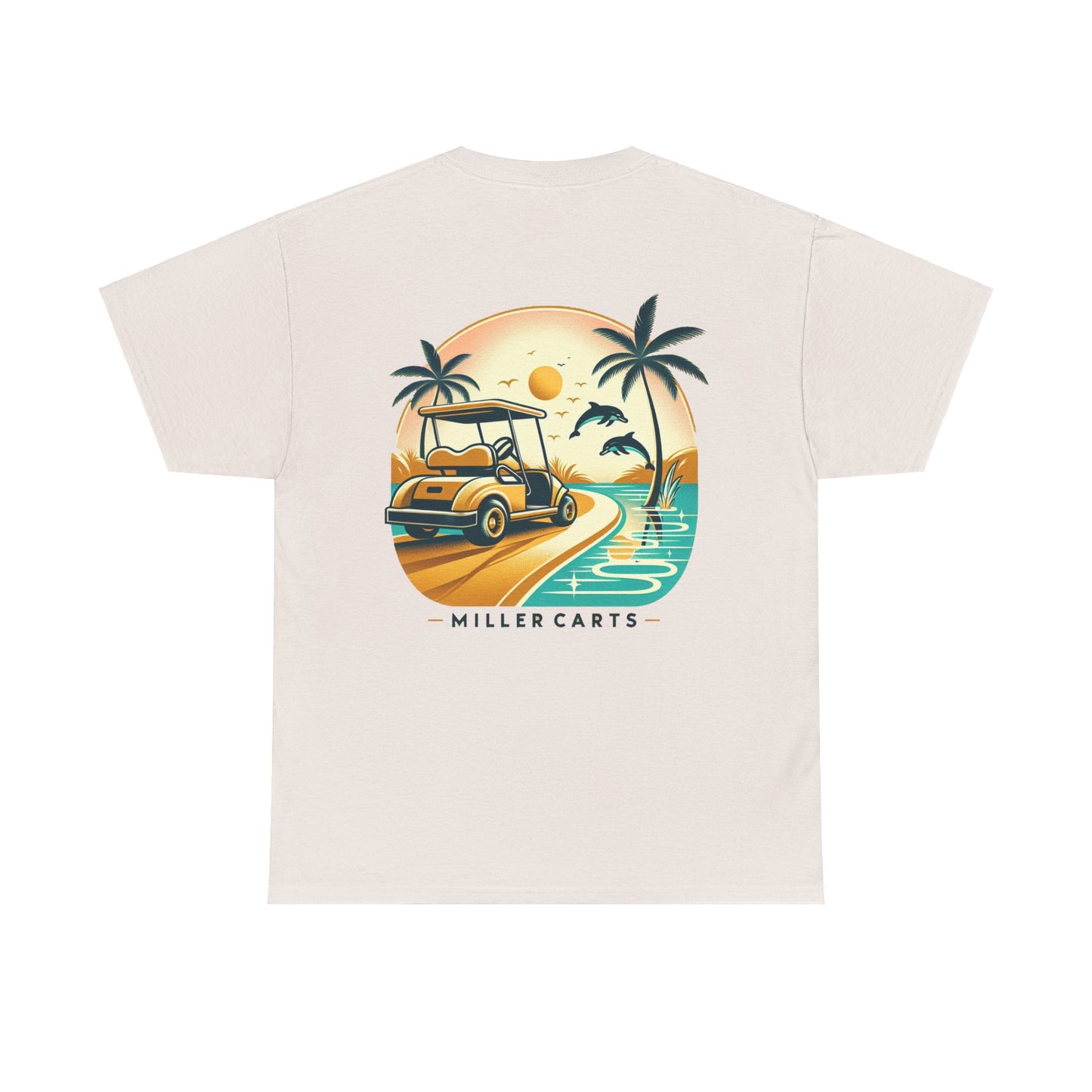 Vintage Feel Miller Carts Tee - Golden Road -  Unisex Heavy Cotton Tee