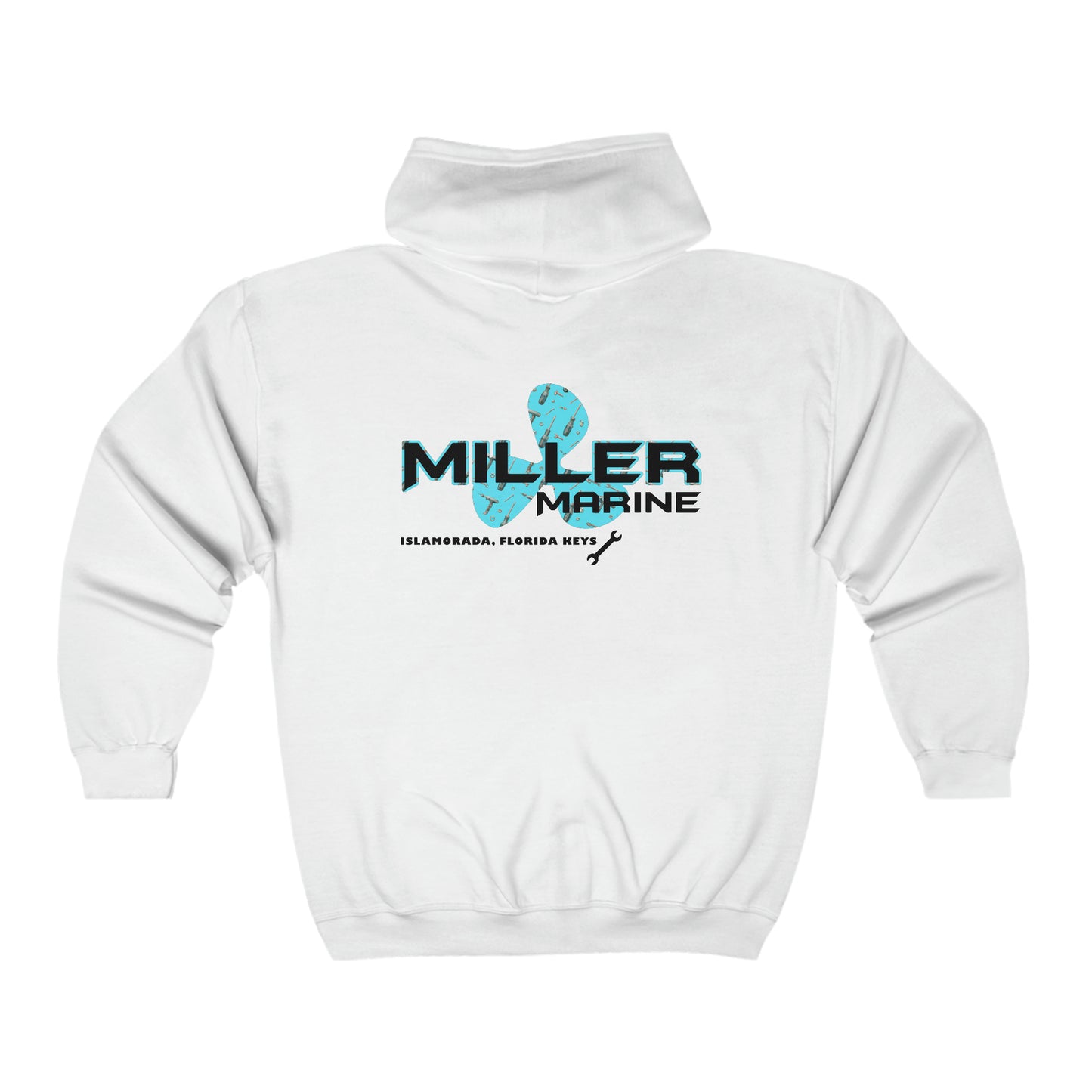 Miller Marine Wrenches Logo - Unisex Heavy Blend™ Full Zip Hooded Sweatshirt