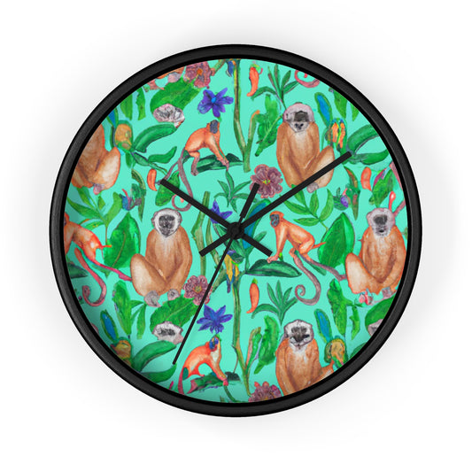"Turquoise Jungle" Wall Clock