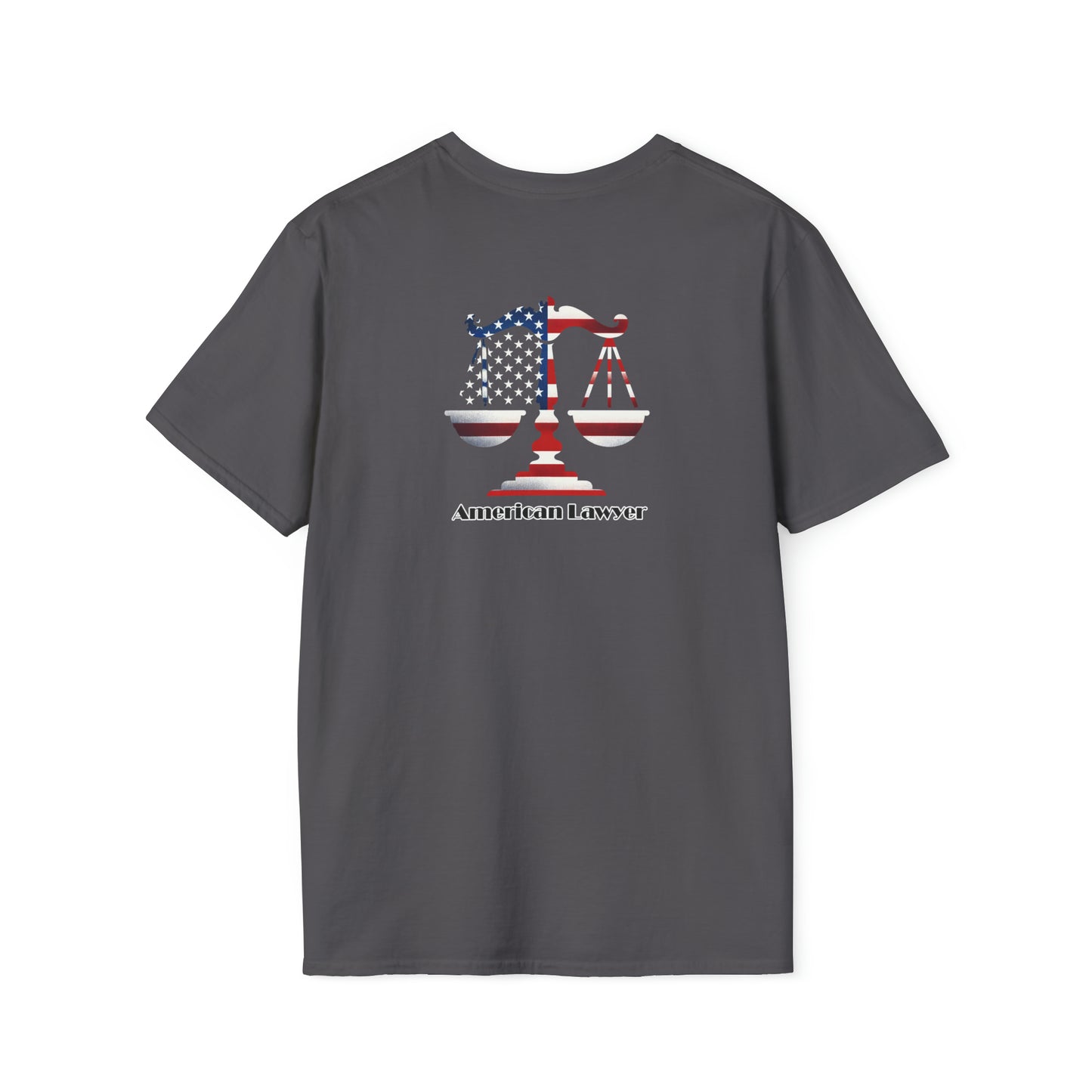Red, White & Blue Scales of Justice - Unisex Softstyle T-Shirt