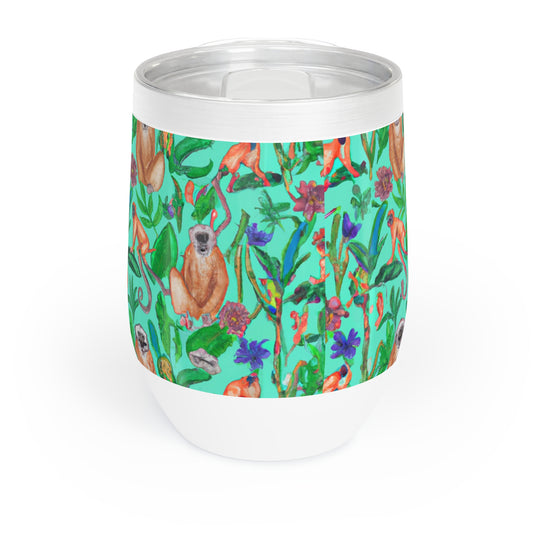 "Turquoise Jungle" Chill Wine Tumbler