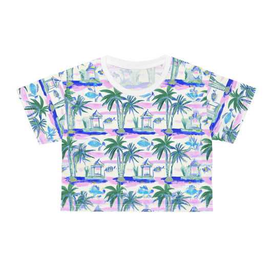 "Key West" Crop Tee (AOP)
