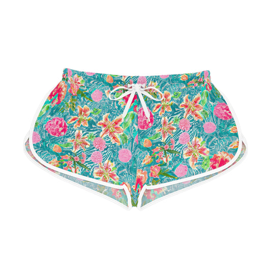 "Trippy Flowers" Women's Relaxed Shorts (AOP)