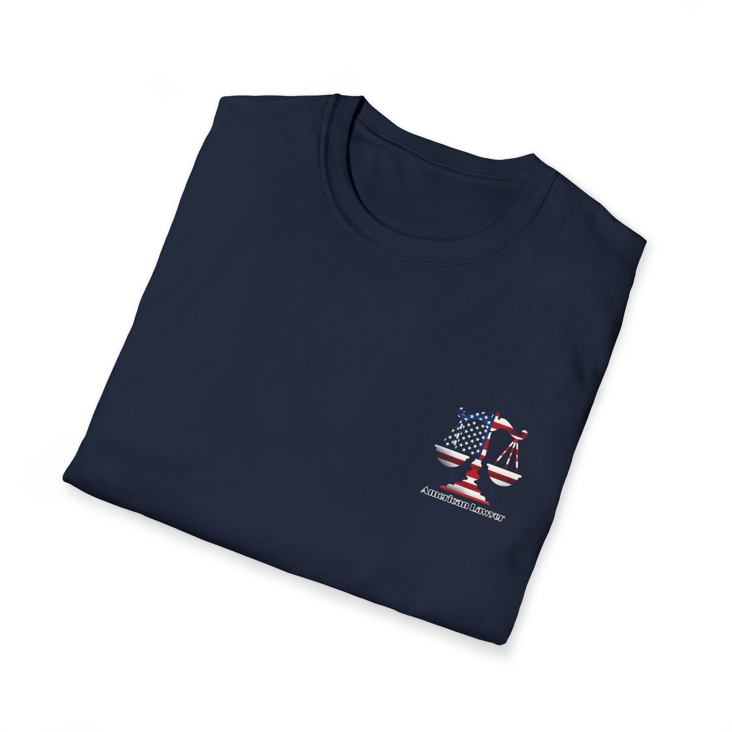 Red, White & Blue Scales of Justice - Unisex Softstyle T-Shirt