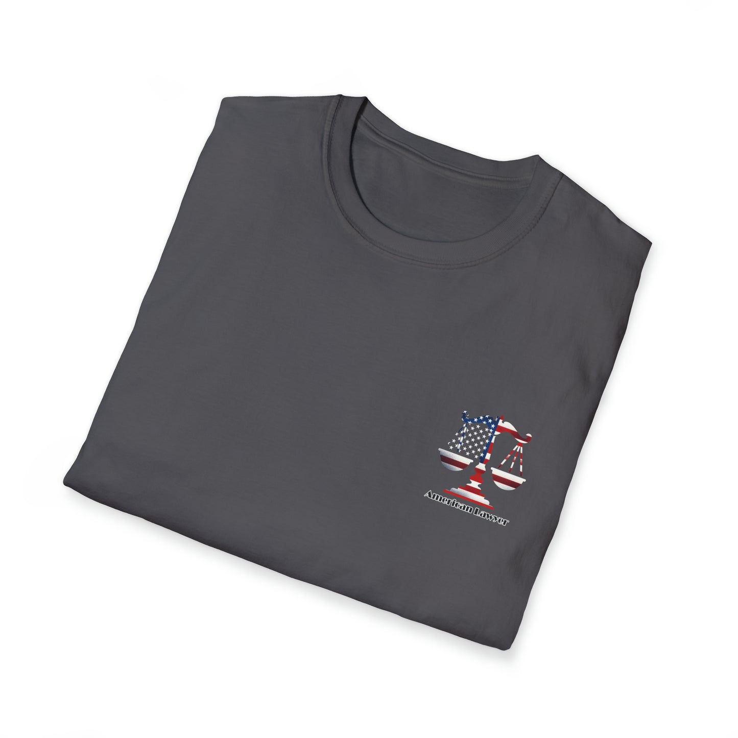 Red, White & Blue Scales of Justice - Unisex Softstyle T-Shirt