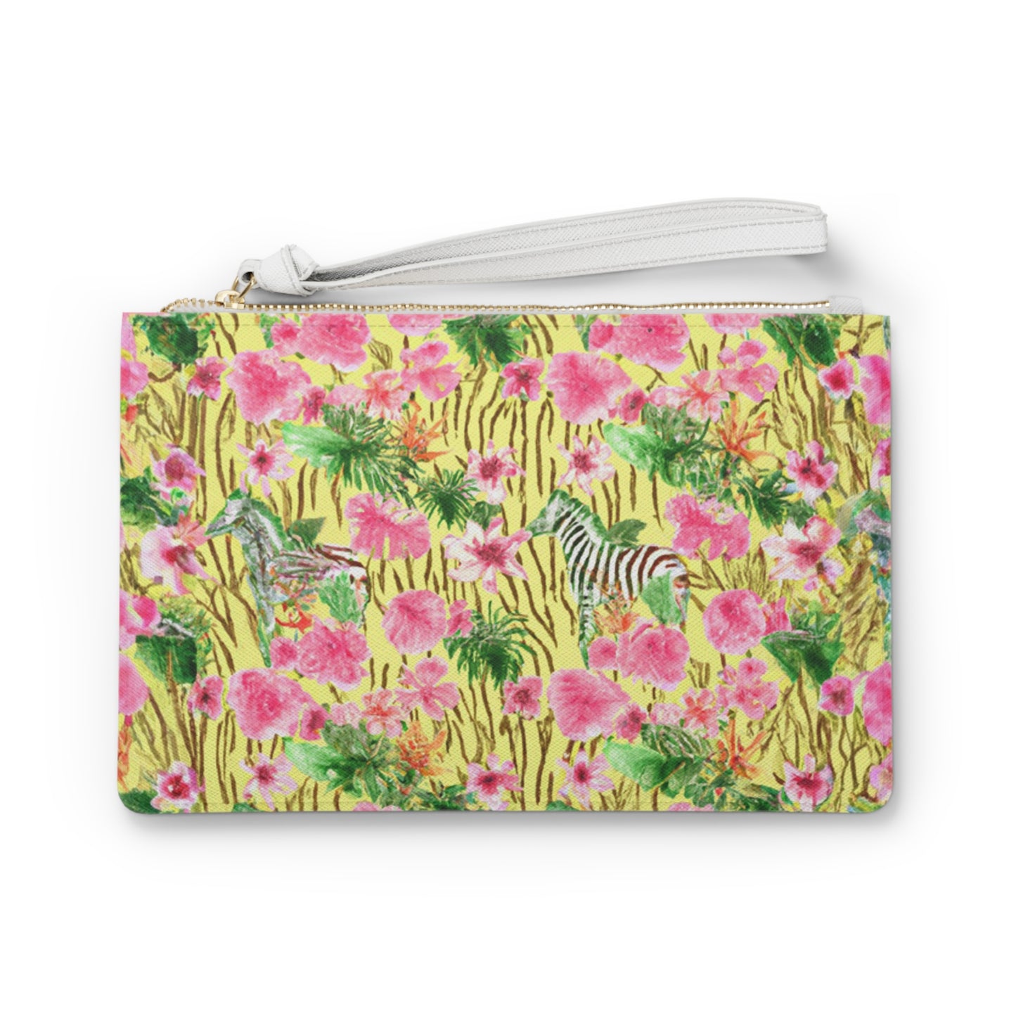 "Yellow Zebras" Clutch Bag