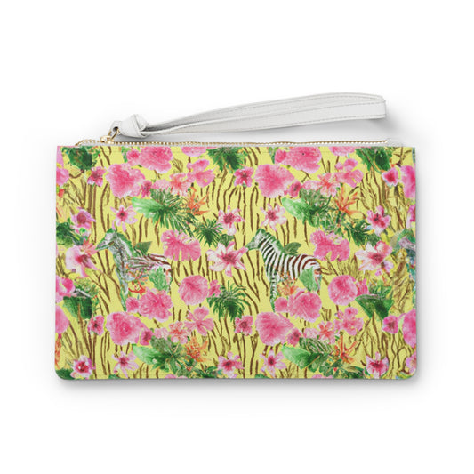 "Yellow Zebras" Clutch Bag
