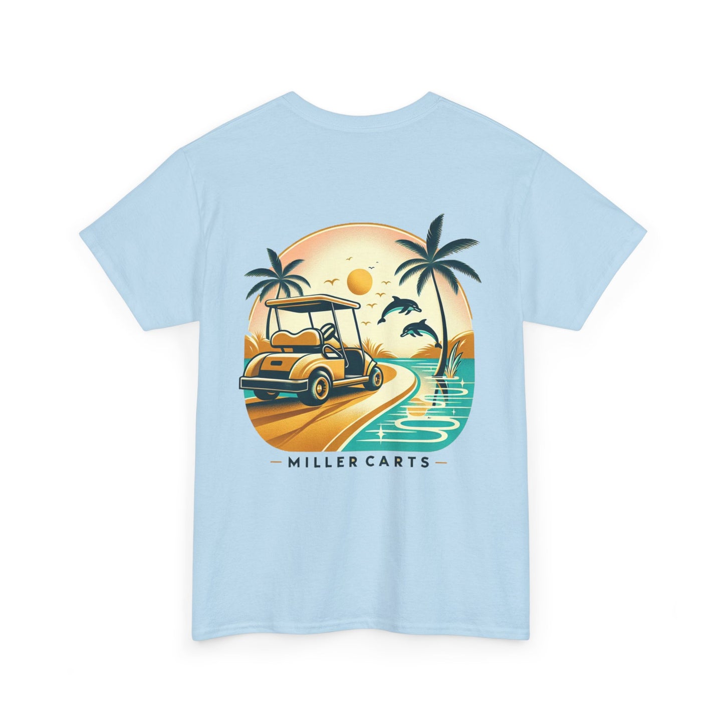 Vintage Feel Miller Carts Tee - Golden Road -  Unisex Heavy Cotton Tee
