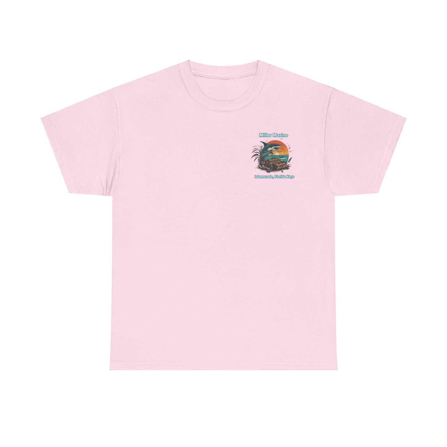 Vintage Feel Miller Marine Tee - Fireball Sunset - Unisex Heavy Cotton Tee