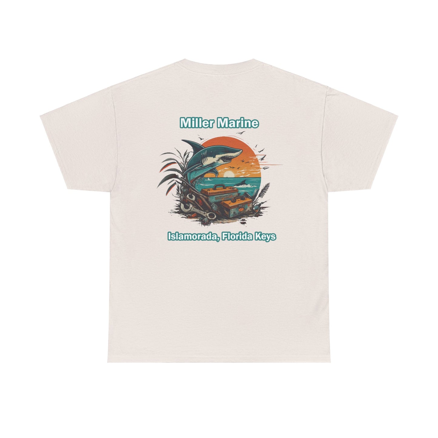 Vintage Feel Miller Marine Tee - Fireball Sunset - Unisex Heavy Cotton Tee