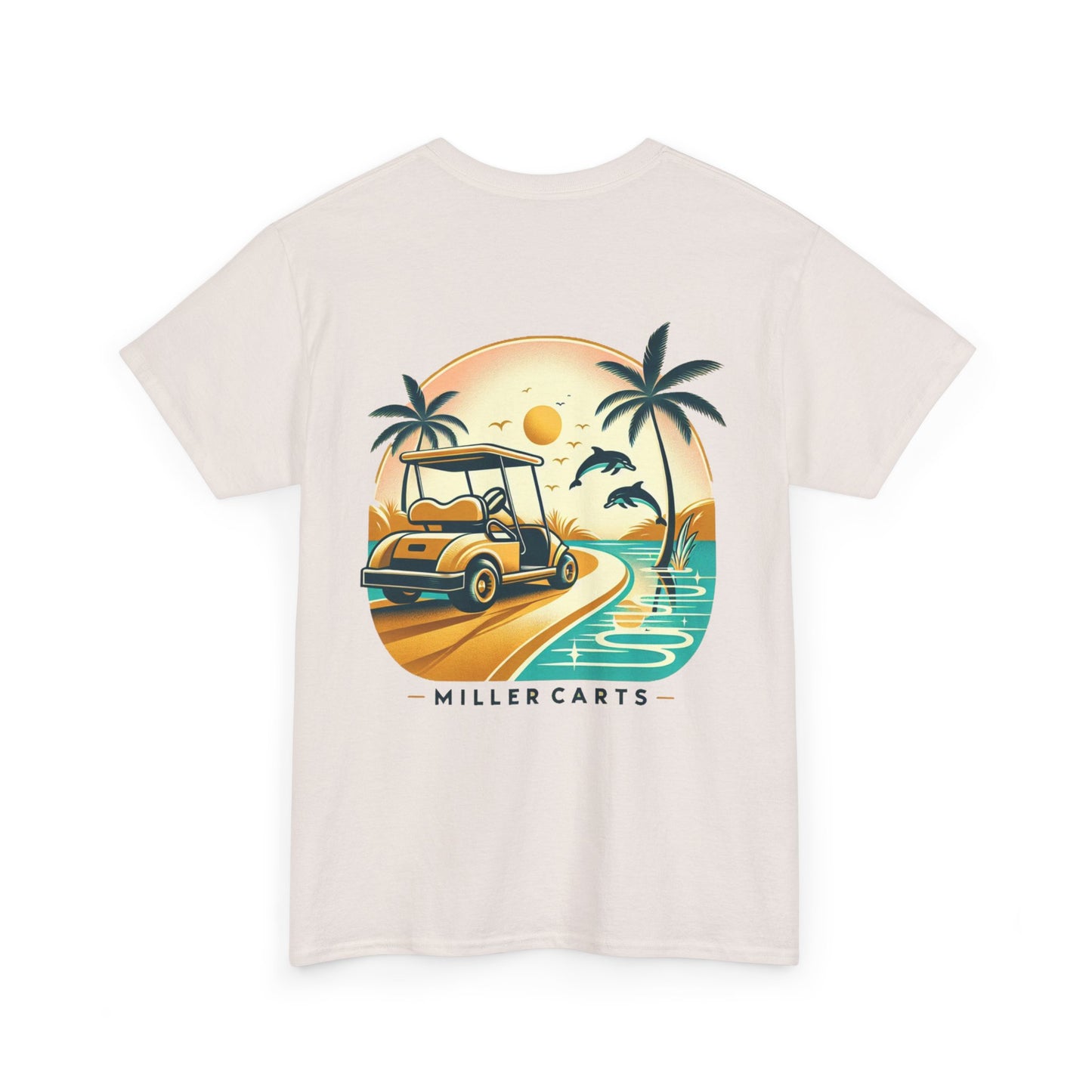 Vintage Feel Miller Carts Tee - Golden Road -  Unisex Heavy Cotton Tee