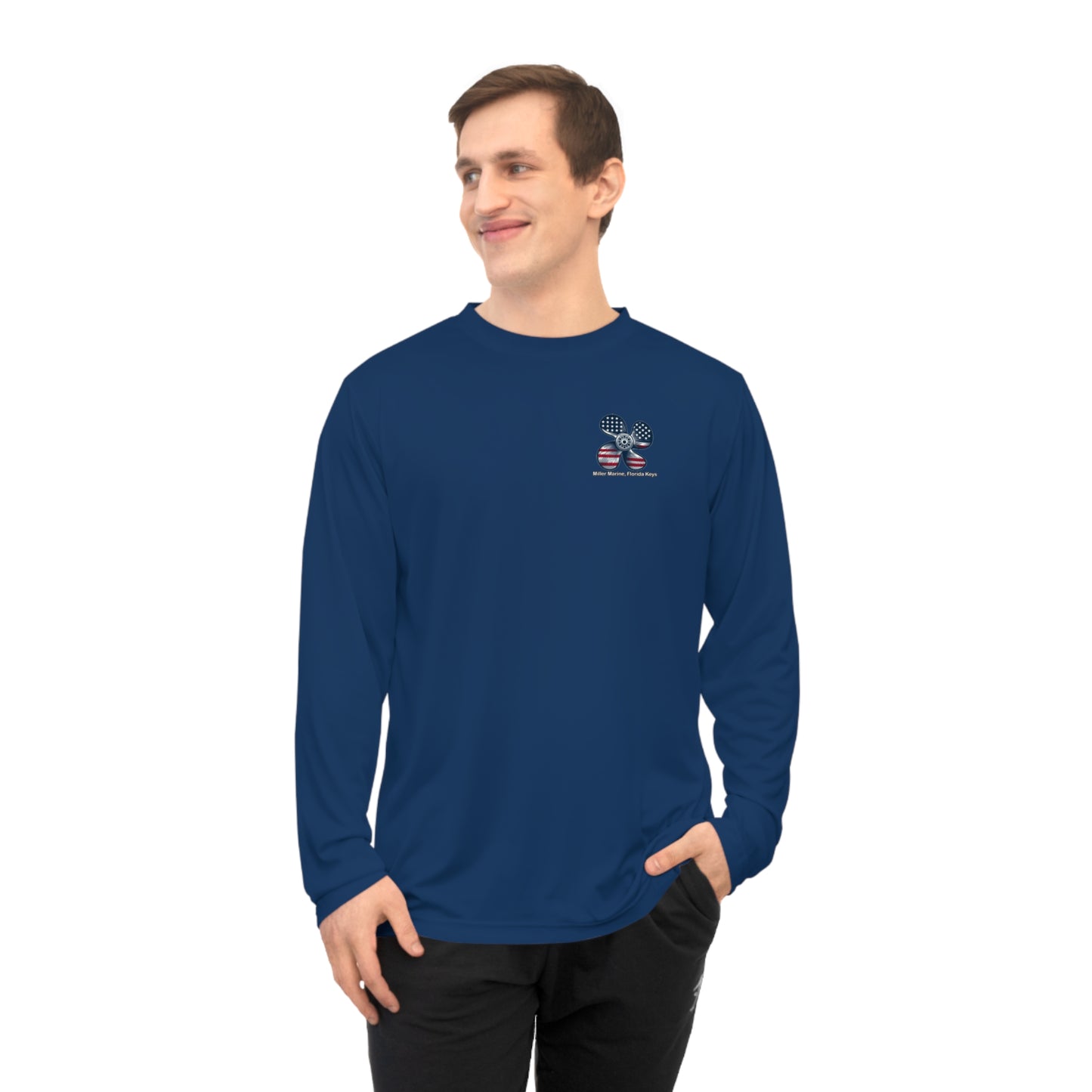 Miller Marine - Red, White & Blue Prop - Unisex Performance Long Sleeve Shirt
