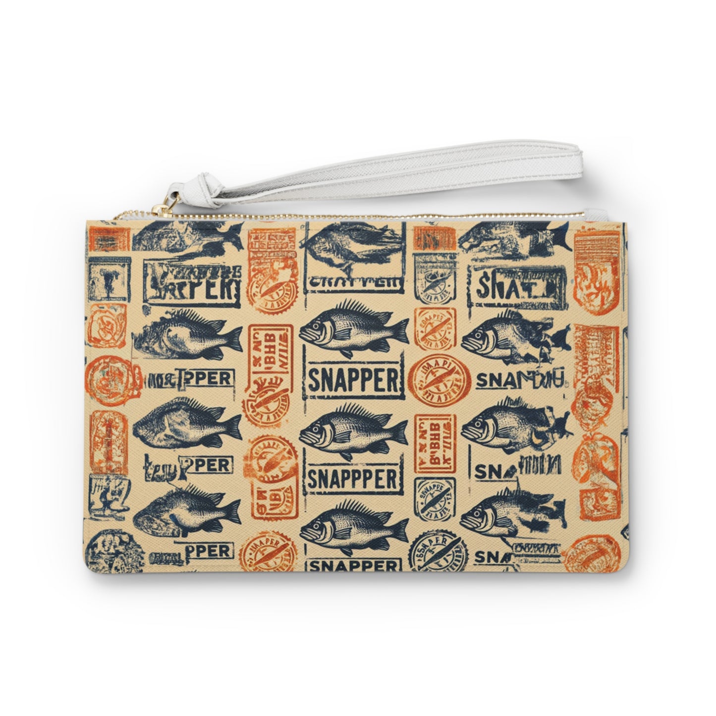 "Snapper Stamps" Clutch Bag