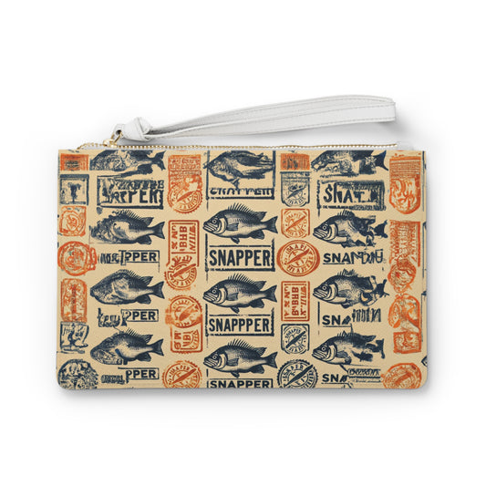 "Snapper Stamps" Clutch Bag