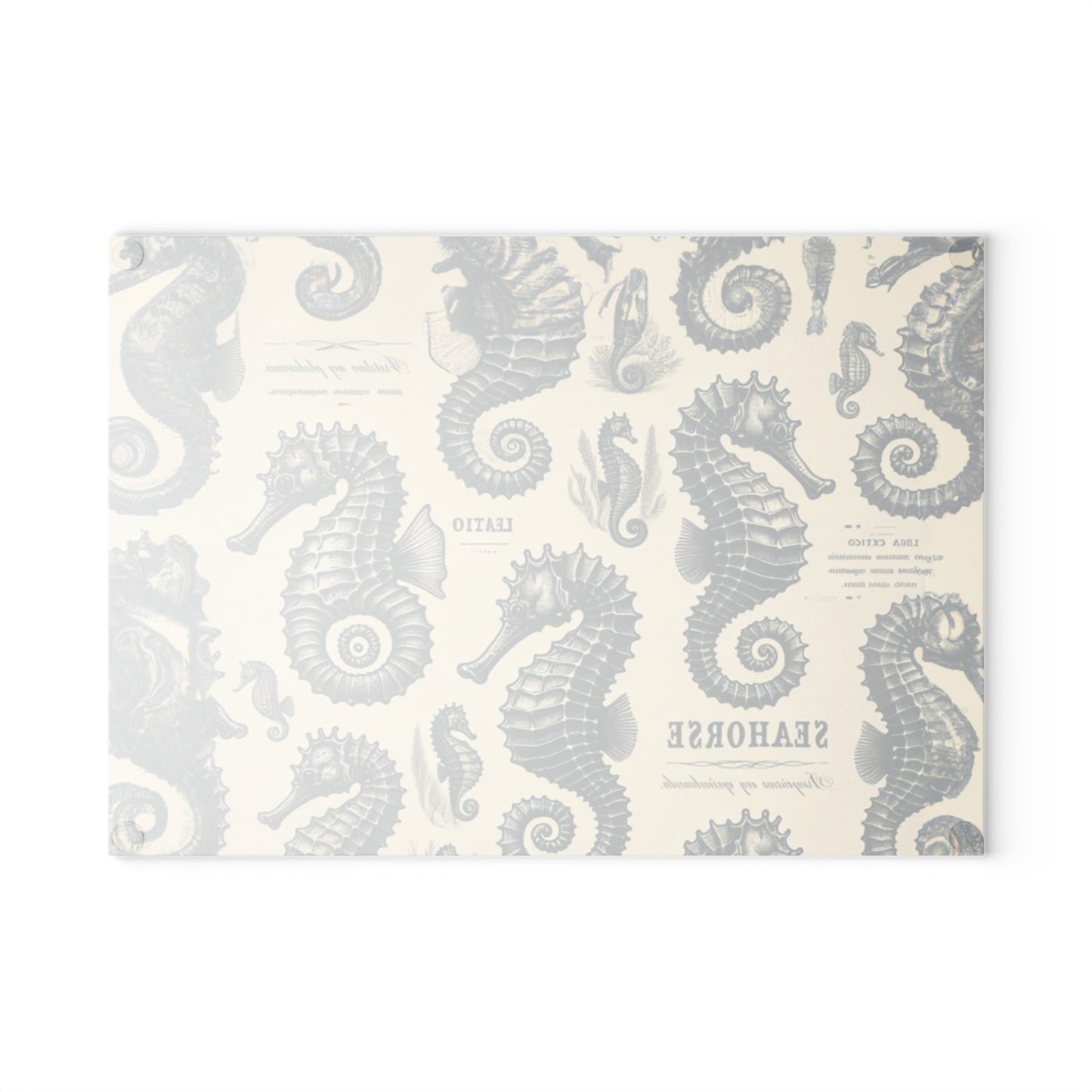 "Seahorse Surrdender" Glass Cutting Board