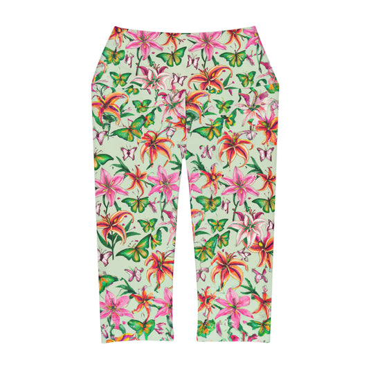 "Stargazer Lilly" Yoga Capri Leggings (AOP)