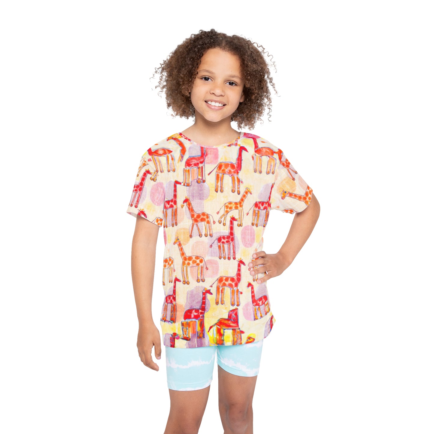 "Giraffe Momma" Kids Sports Jersey (AOP)