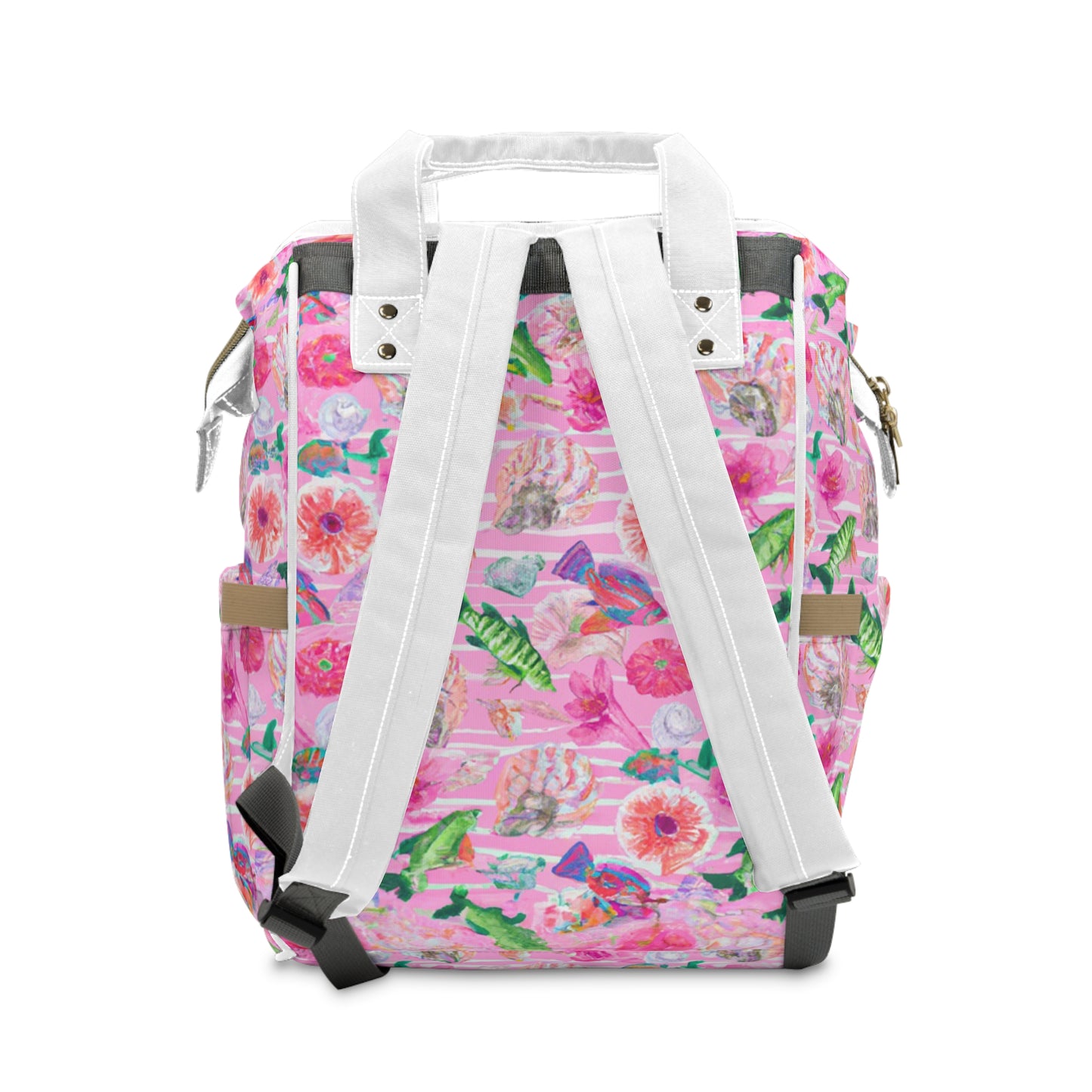 "Pink Florida Keys" Multifunctional Backpack