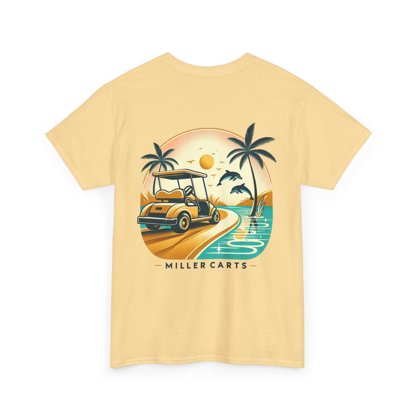 Vintage Feel Miller Carts Tee - Golden Road -  Unisex Heavy Cotton Tee
