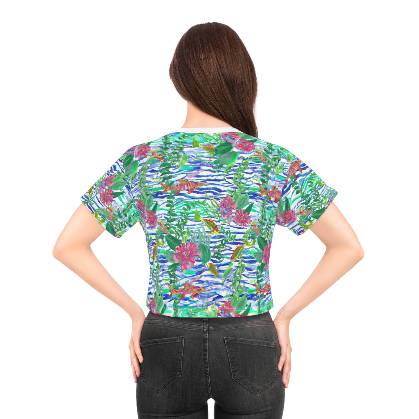 "Islamorada" Crop Tee (AOP)