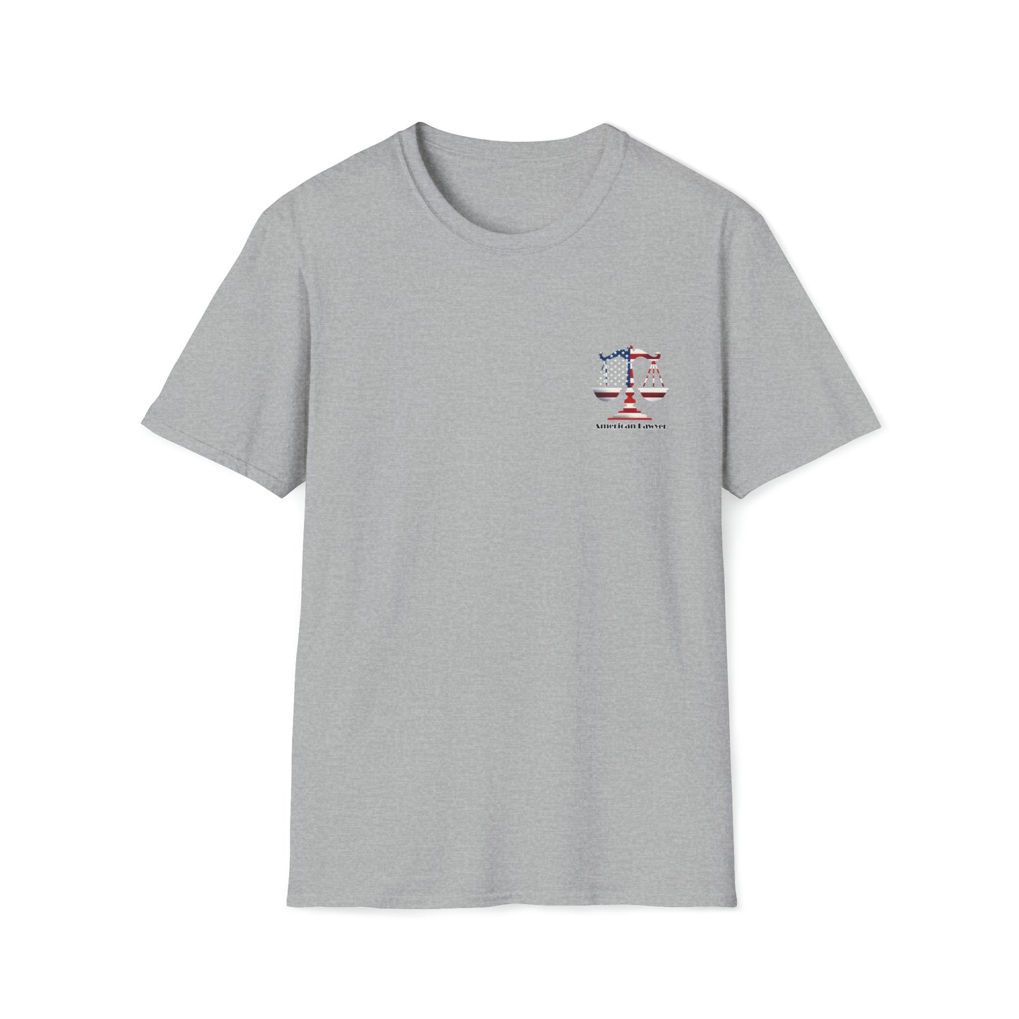 Red, White & Blue Scales of Justice - Unisex Softstyle T-Shirt