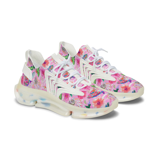 "Pink Florida Keys" Women's Mesh Sneakers