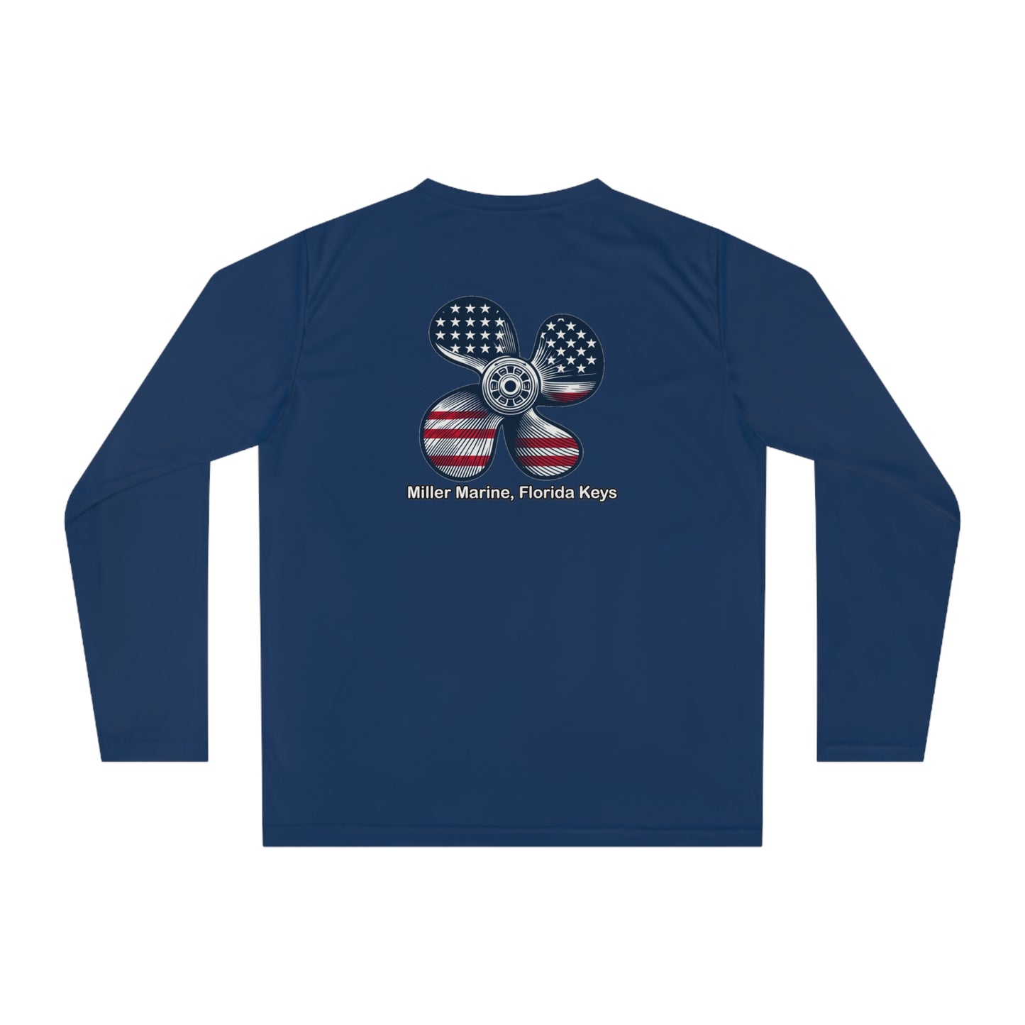 Miller Marine - Red, White & Blue Prop - Unisex Performance Long Sleeve Shirt