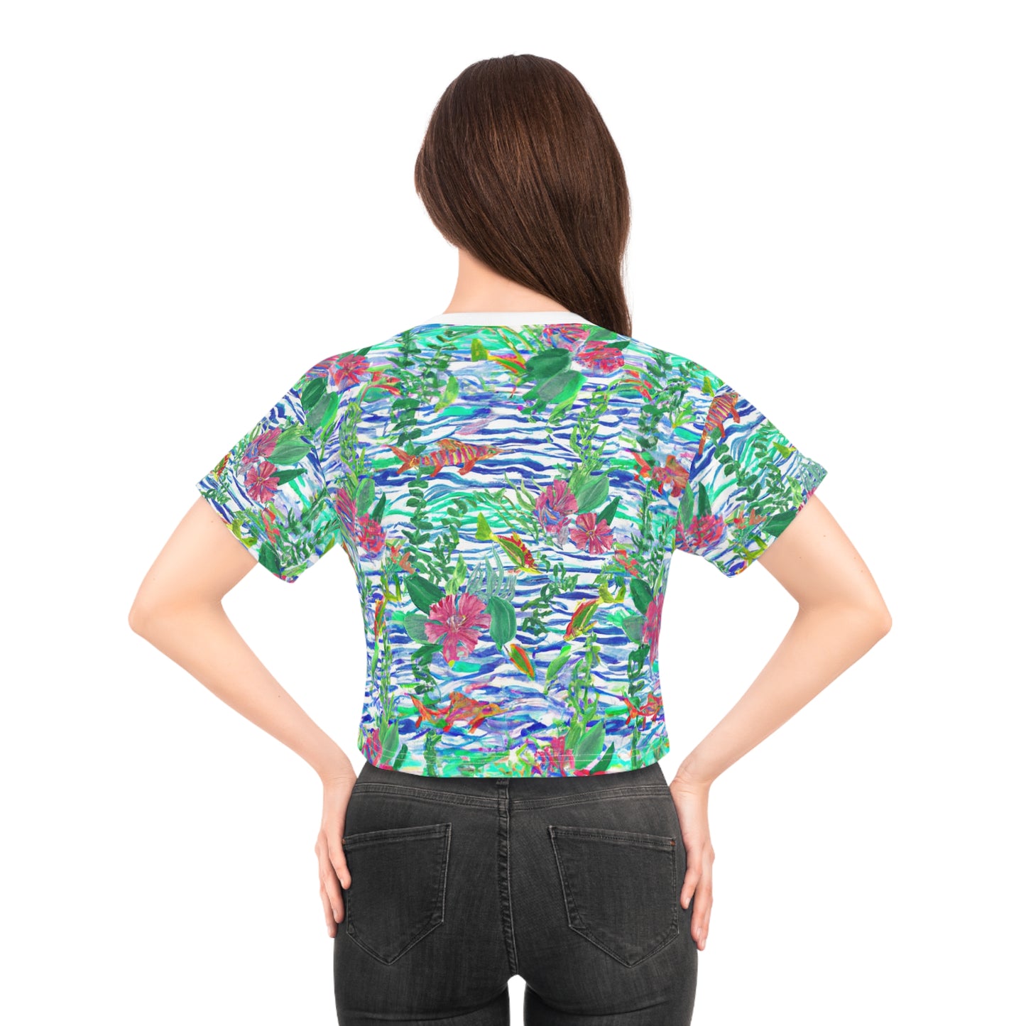 "Islamorada" Crop Tee (AOP)
