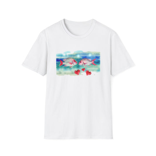 "Valentine's Fish" Unisex Softstyle T-Shirt