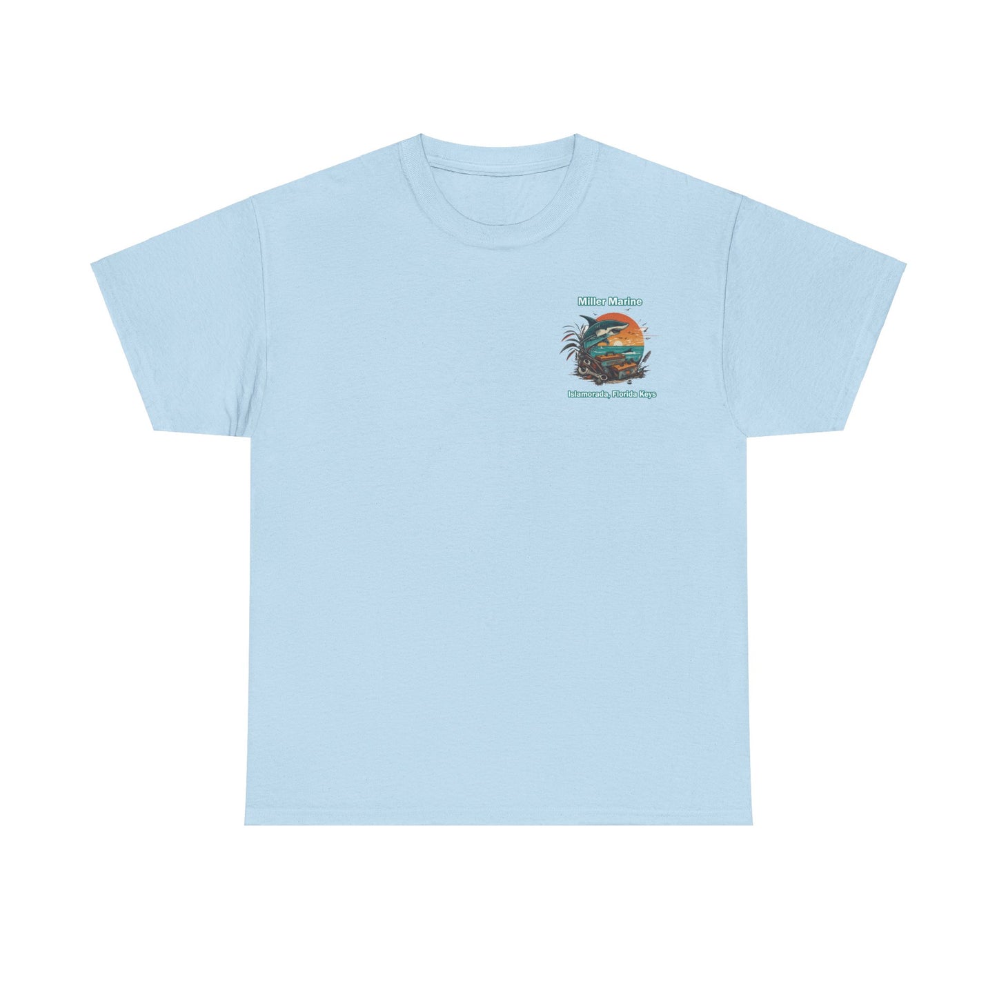 Vintage Feel Miller Marine Tee - Fireball Sunset - Unisex Heavy Cotton Tee