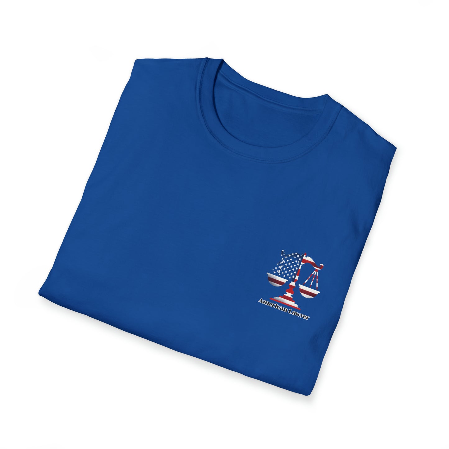 Red, White & Blue Scales of Justice - Unisex Softstyle T-Shirt