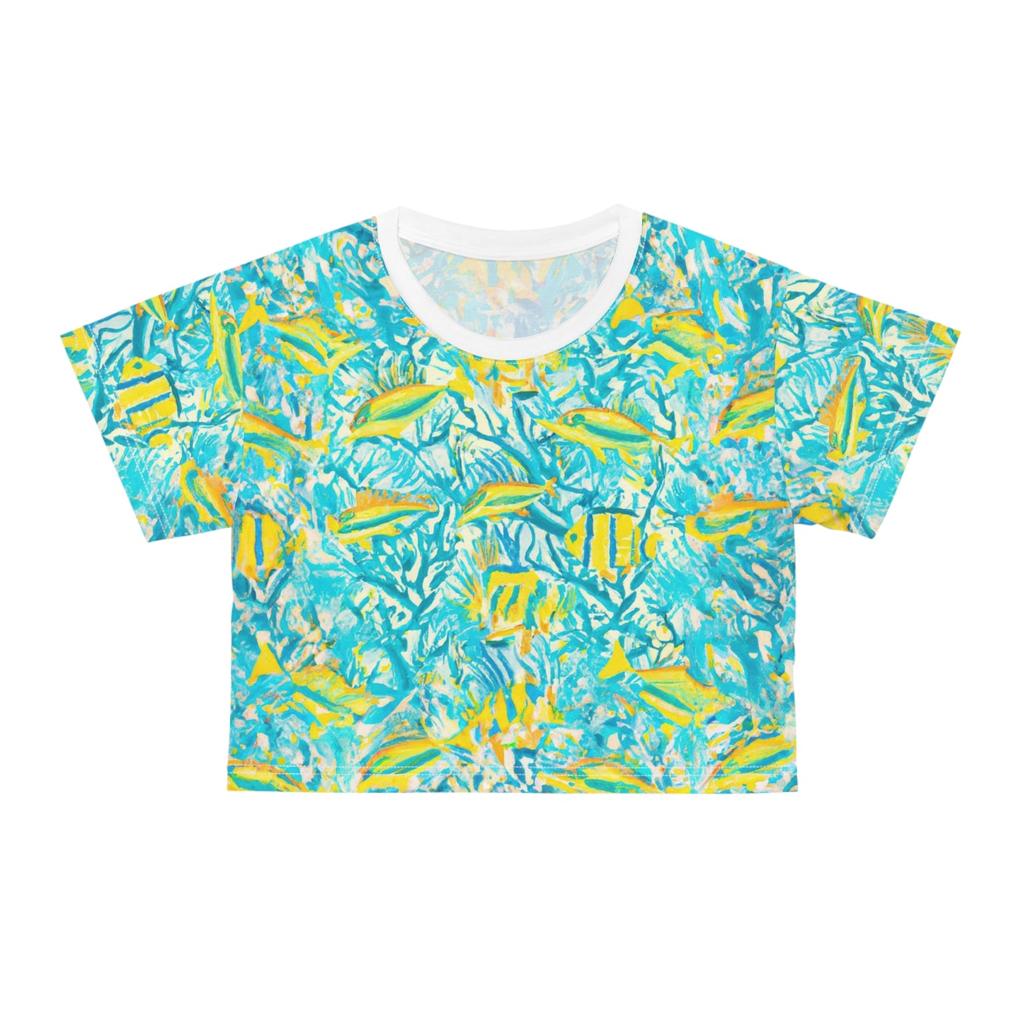 "Mini Aquarium" Crop Tee (AOP)