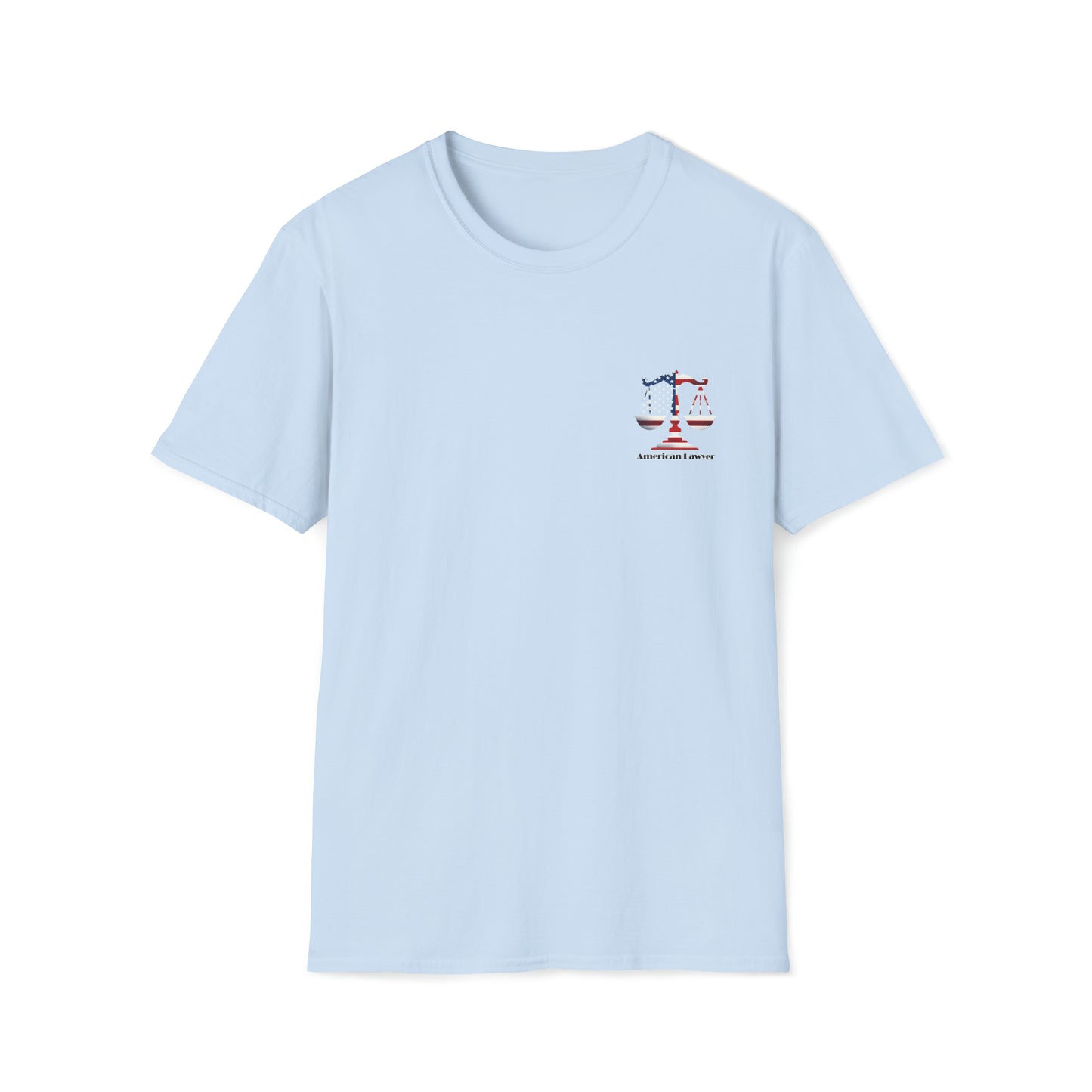 Red, White & Blue Scales of Justice - Unisex Softstyle T-Shirt
