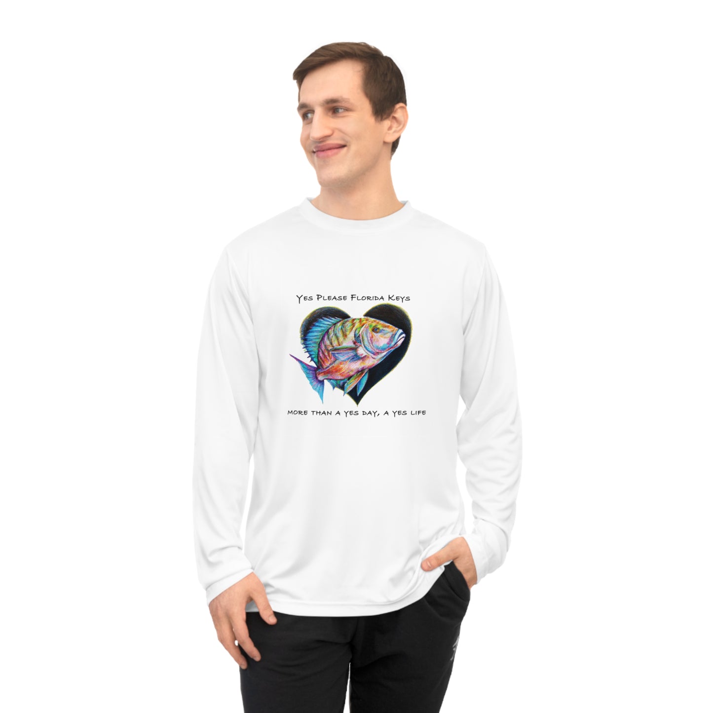 "Yes Please Florida Keys" Snapper Love - Unisex Performance Long Sleeve Shirt