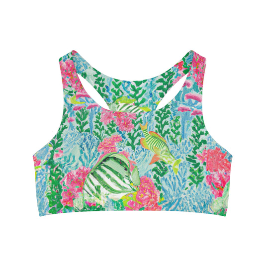"The Island" Seamless Sports Bra (AOP)