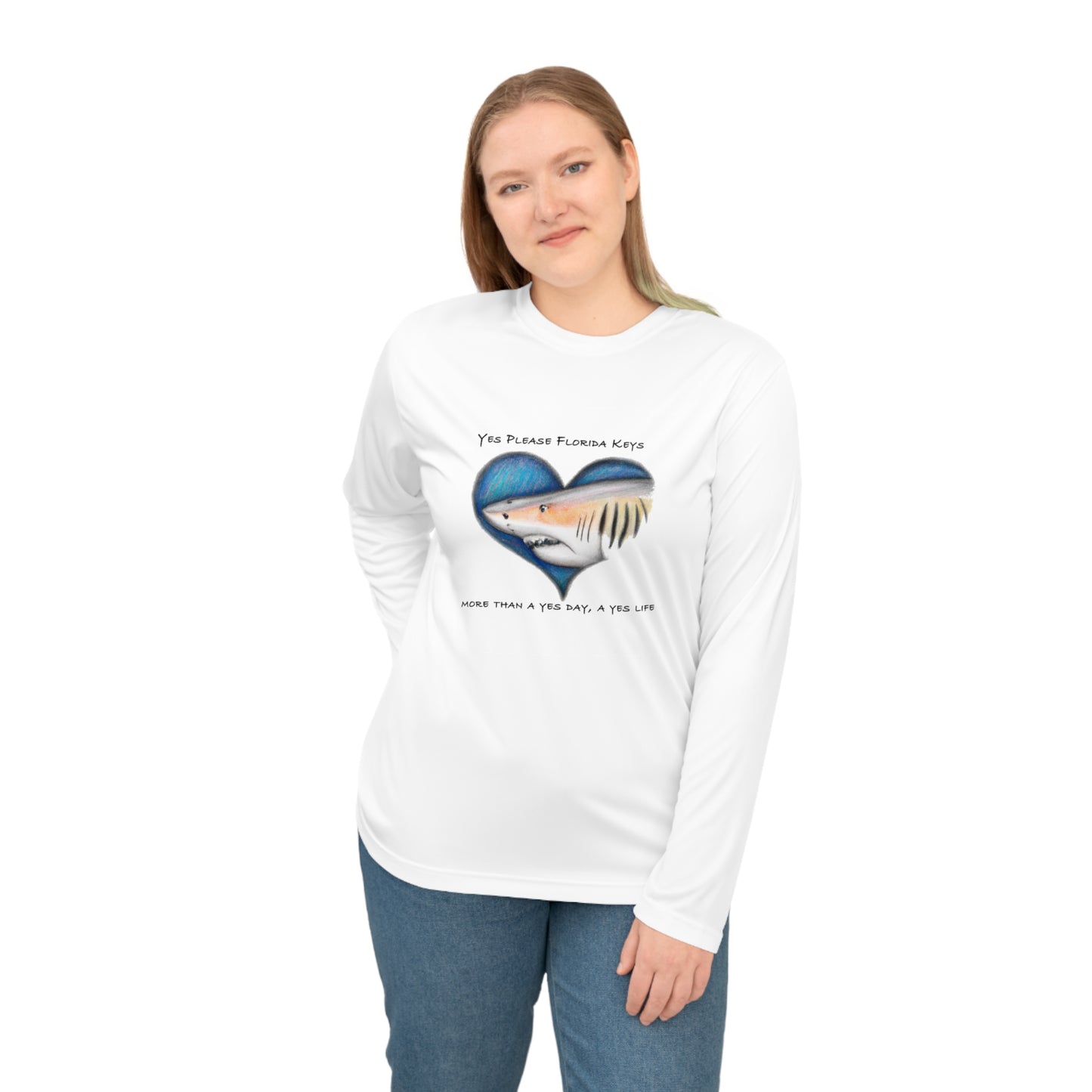 Bull Shark Love - Unisex Performance Long Sleeve Shirt