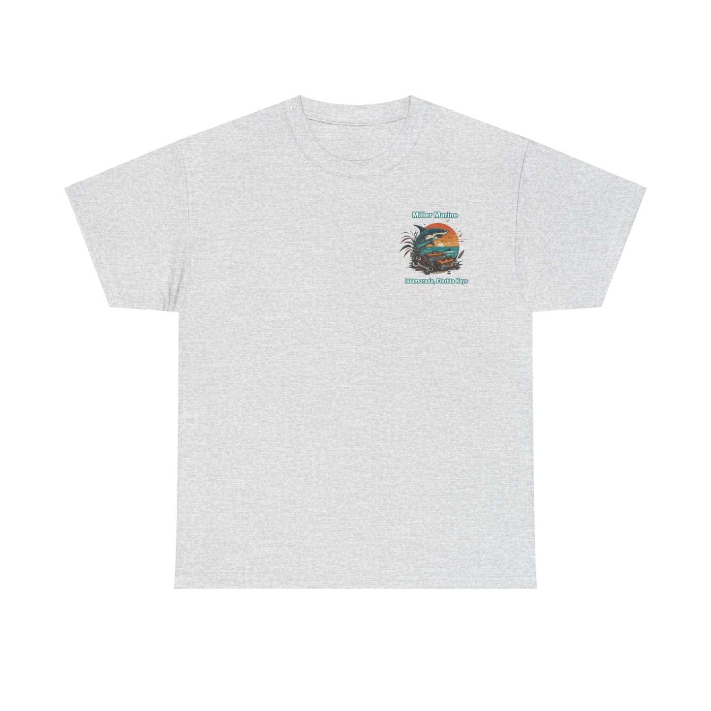 Vintage Feel Miller Marine Tee - Fireball Sunset - Unisex Heavy Cotton Tee