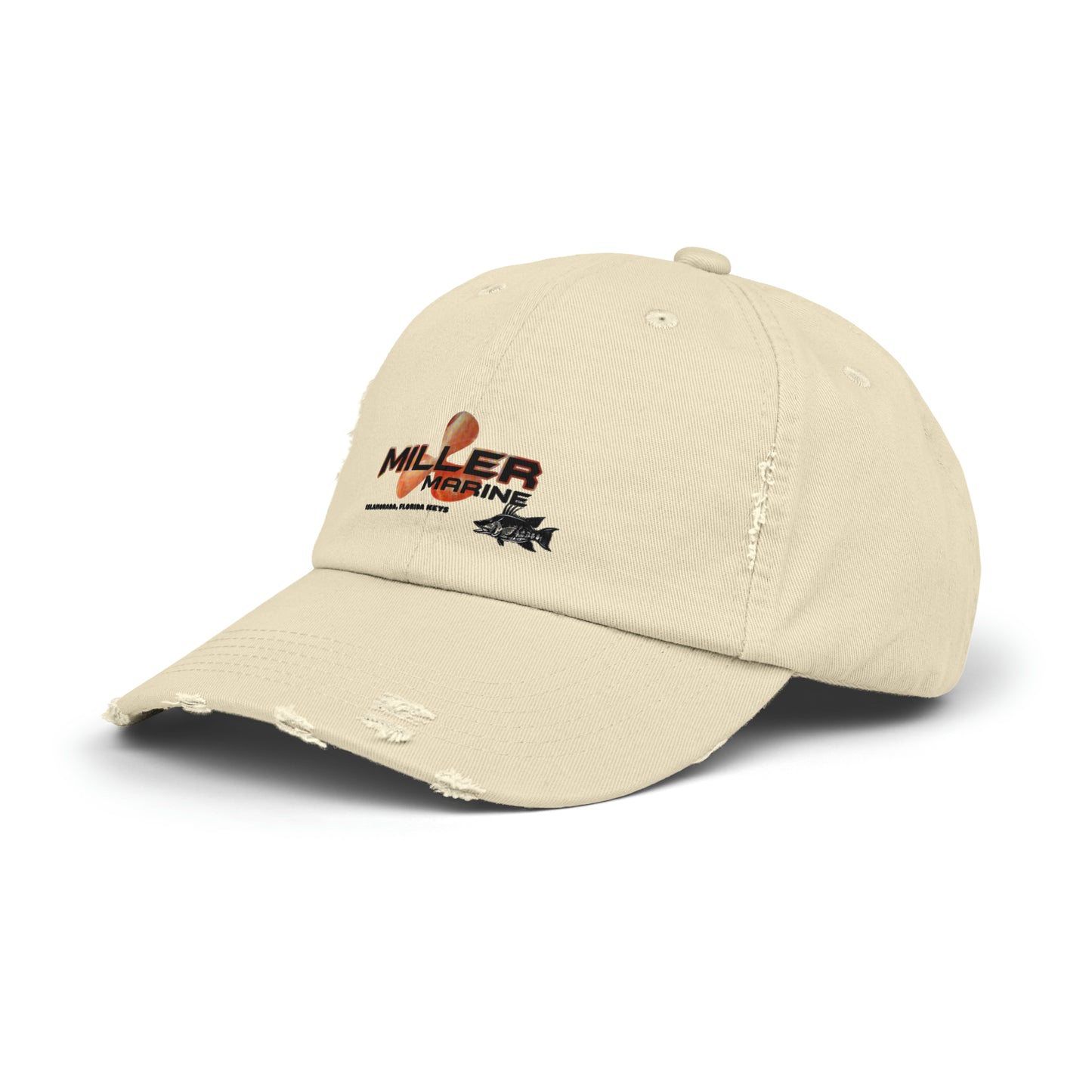Miller Marine Hogfish Logo Unisex Distressed Cap