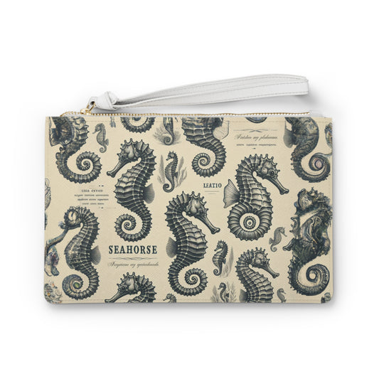 "Seahorse Surrender" Clutch Bag