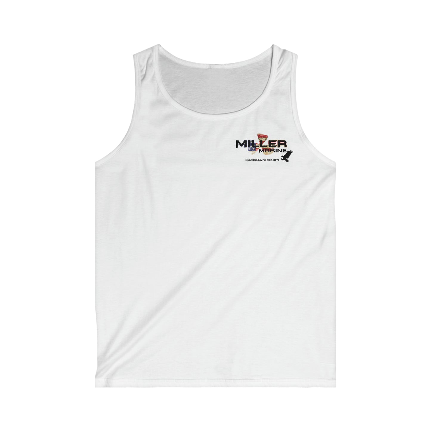 Miller Marine American Flag Logo "the AJ" w/ Eagle Silhouette - Men's Softstyle Tank Top