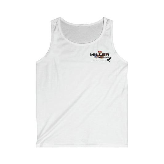 Miller Marine American Flag Logo "the AJ" w/ Eagle Silhouette - Men's Softstyle Tank Top