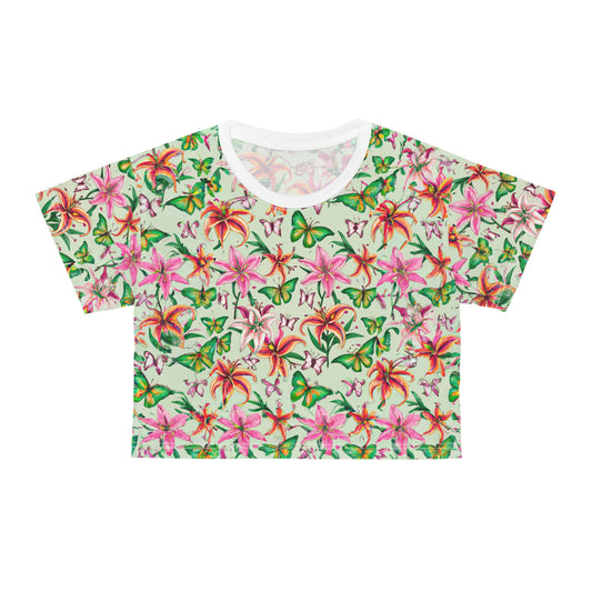 "Stargazer Lilly" Crop Tee (AOP)