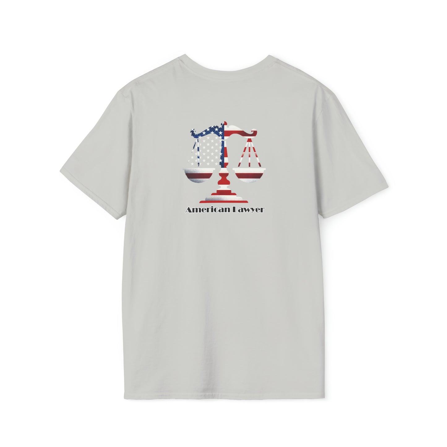 Red, White & Blue Scales of Justice - Unisex Softstyle T-Shirt