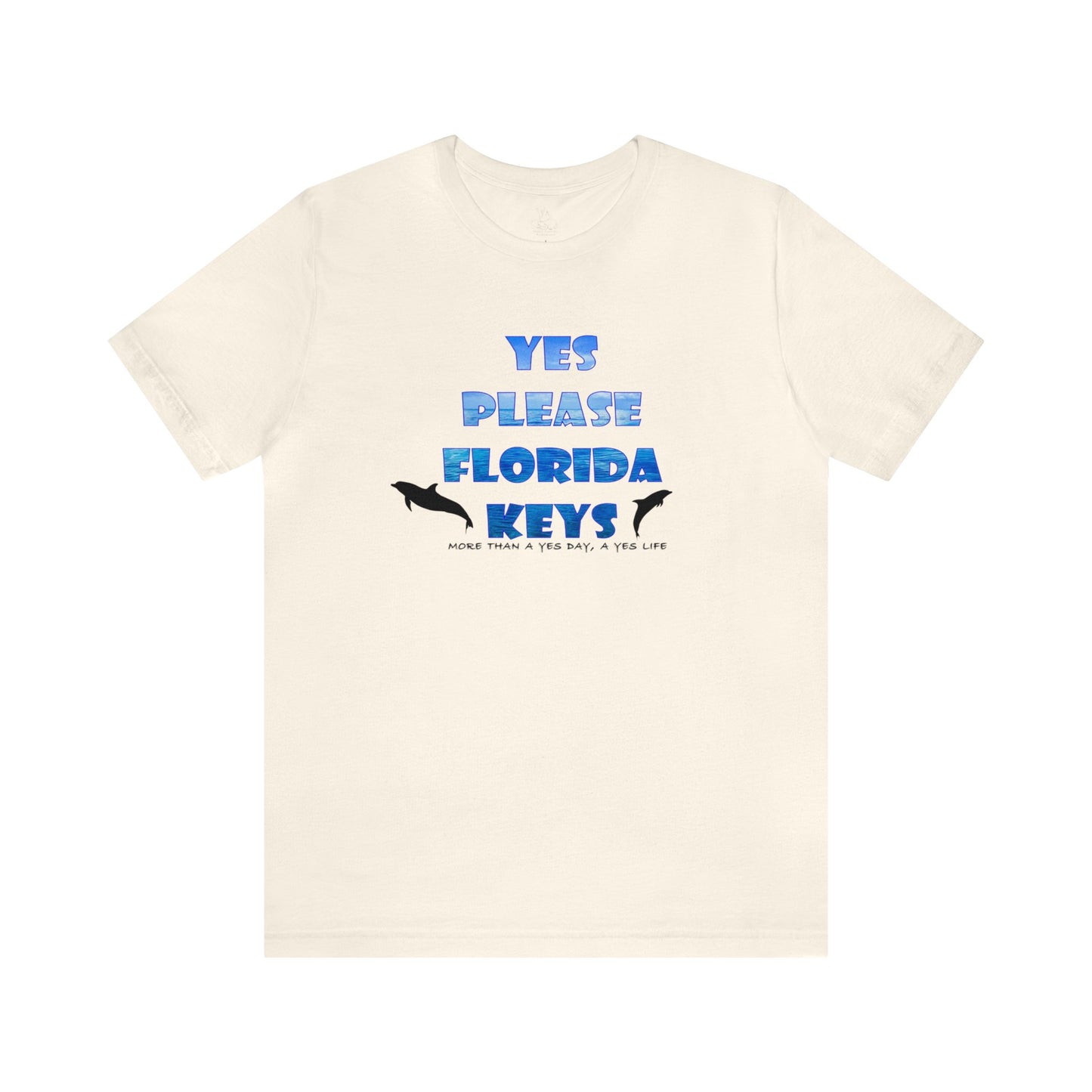 Yes Please Florida Keys Dolphin Theme Unisex Jersey Short Sleeve Tee